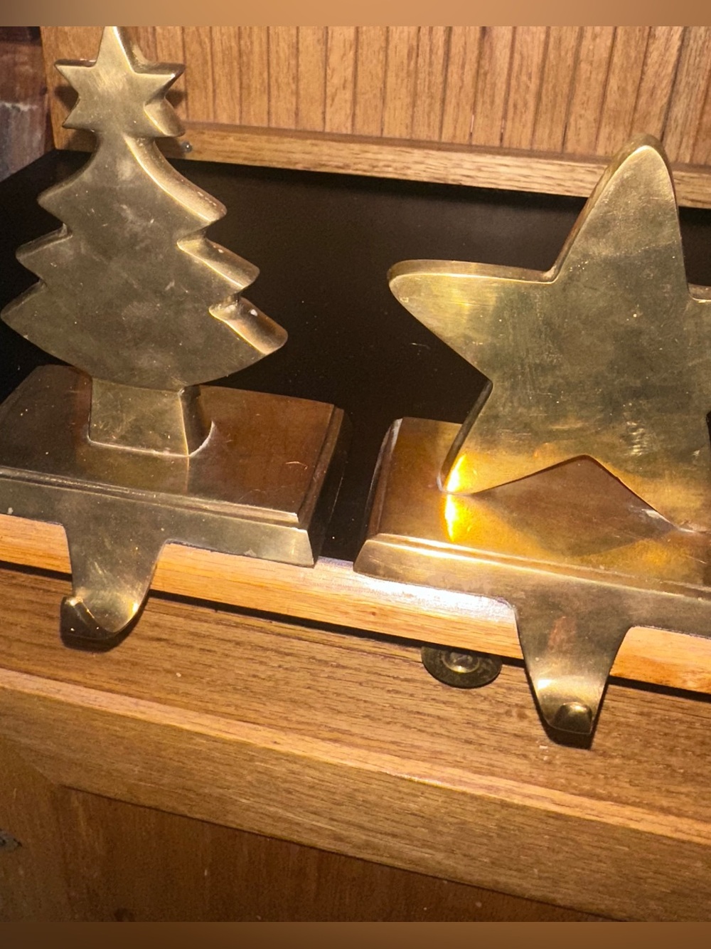 Heavy Solid Brass Stocking Holders